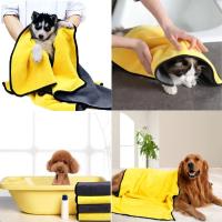Toalla Para Mascotas Rápida Y Seca Fibra Suave Sin Pelusa Absorbente Para Perros Y Gatos Uso En Baño Y Limpieza Tienda De Suministros Para Mascotas - details 9