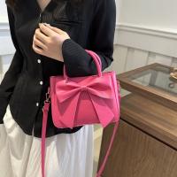 Bolso De Hombro Para Mujer De Cuero PU Sólido Bolso De Mochila Casual Para Comunicación Diaria Bolso De Correa Con Lazo Trendy - details 2