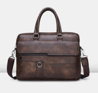 Bolso De Negocios De Cuero Para Hombre Bolso De Mano De Lujo Bolsa De Hombro Para Oficina A4 Portátil Bolsa Transversal MaleTote Bags - details 9