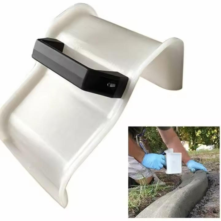 Paleta de enyesado, herramienta de construcción, paleta de hormigón, paleta de bordes de enlucido, herramienta de bordes de bricolaje con mango, paleta de mano - 1