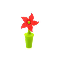 Tapa De Botella De Vino De Silicona Con Flor Tapa Aislante Para Vino Cerveza Champán Herramientas De Barra Accesorios De Cocina - details 12