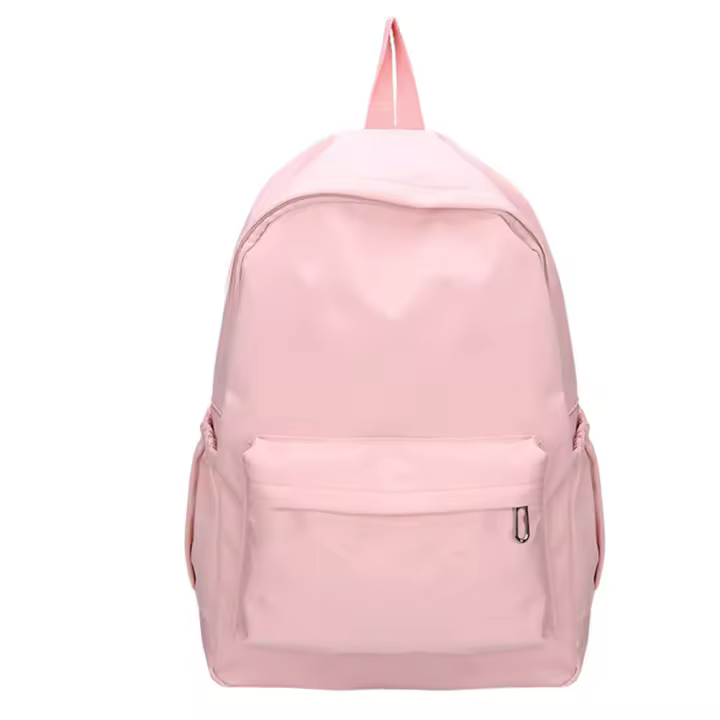 Mochila De Viaje Diario Para Mujer De Gran Capacidad En Color Sólido Con Cierre De Cremallera De Nylon Mochila Escolar Con Manijas Suaves Tamaño Grande 41x30x12cm - 1
