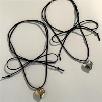 Collar De Corazón Creativo Y Dulce Para Mujer Ajustable Con Lazo Gótico Joyería De Moda Y2K Para Bodas Y Fiestas - details 15