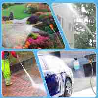 Hidrolavadora inalámbrica, hidrolavadora portátil inalámbrica con kit de accesorios, manguera de 5 m, para jardín y coche, 2 baterías - details 5