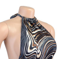Vestido De Verano Explosivo Para Mujer Con Estampado a Cuadros Ajustado Y Cómodo Estilo Halter De Venta En Europa Y Estados Unidos - details 10