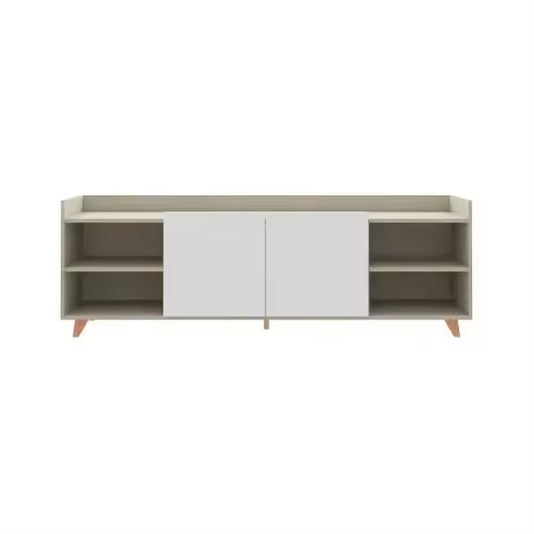 Momma Home MOMMA HOME Mueble TV Salón ROAU, Mesa de Televisión Acabado en Roble y Blanco, 180x53x46 Cm - 1