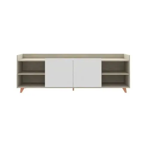 Momma Home MOMMA HOME Mueble TV Salón ROAU, Mesa de Televisión Acabado en Roble y Blanco, 180x53x46 Cm - 1