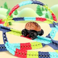 Juguete De Carreras Para Niños Set De Pistas Eléctricas Con Velocidad Cambiable Y Ferrocarril Mágico Flexible Regalo De Cumpleaños Para Niños - details 1
