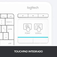 Teclado Táctil Inalámbrico Logitech K400 Plus para TV con Control Multimedia y Panel Táctil - Blanco - details 1