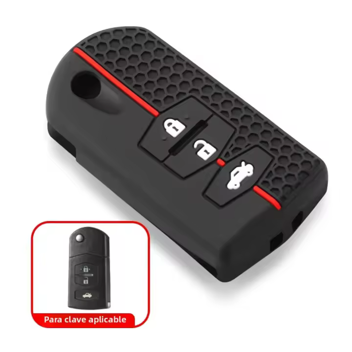 Funda De Llave De Silicona Para Mazda Demio 2 3 5 6 M3 M5 M6 CX-5 CX7 CX9 RX8 MX5 MPV Protector De Caja De Llave Sin Llave - 1