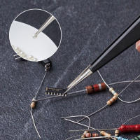 Set De 6 Pinzas De Precisión ESD Antiestática Acero Inoxidable Herramientas De Reparación Para Electrónica Y Artesanía - details 13