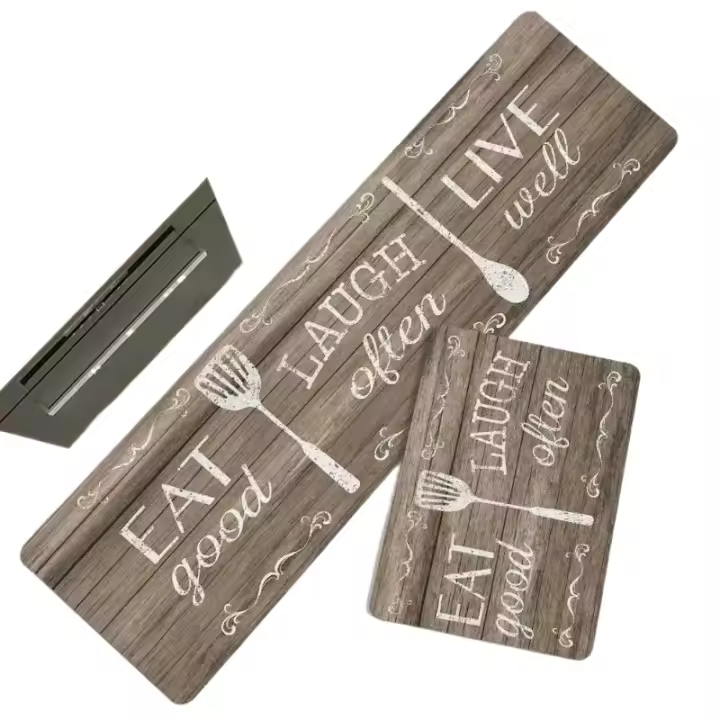 VIKAMA Alfombra De Piso De Velours Cristal Lavable Antideslizante Y Resistente Al Agua Para Cocina Alfombra De Pie Cómoda Y Suave - 1