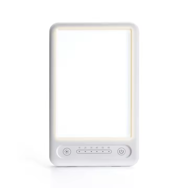Lámpara de simulación de luz con soporte ajustable de múltiples ángos 16,5*28*2,1 cm Blanco Lámpara de fototerapia Lámpara fluorescente ajustable de 10000 Lux OFFICE - 1