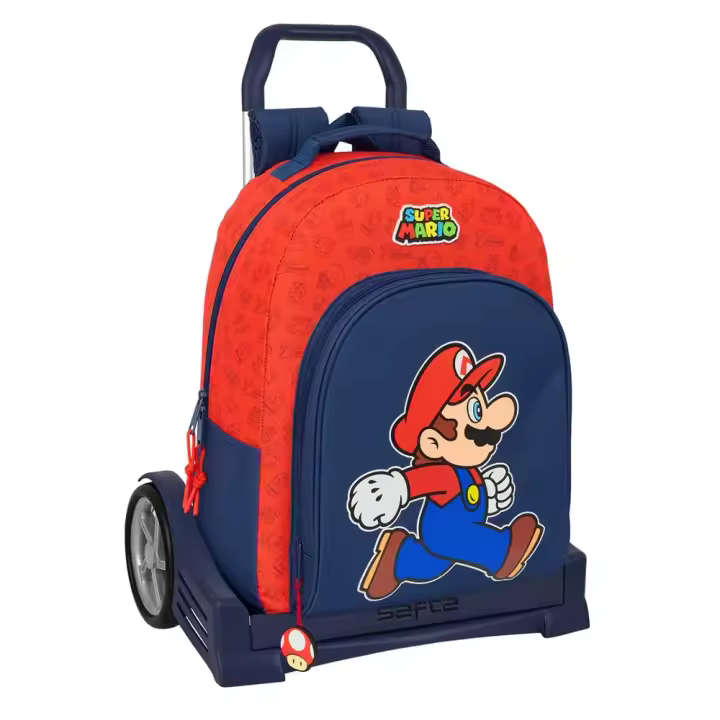 Safta Mochila Con Ruedas Evolution Trolley Super Mario Trick - 1