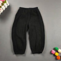 Pantalones Harem De Algodón Para Niños Y Niñas Estilo Casual Color Sólido Transpirables Verano Cierre Elástico Talla True Fit - details 4