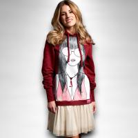 Vestido Western Anabel Lee Mujer | Algodón Evasé Capucha Tul Lentejuelas | "La Música es la Medicina" - details 0
