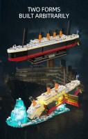 Bloques De Construcción Titanic 1881PCS Barco De Lujo Que Se Hunde Con Luces Para Decoración De Escritorio Juguetes DIY Para Niños Regalos De Vacaciones - details 3