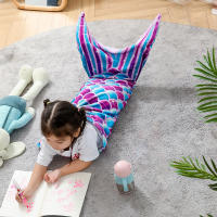 Manta De Sirena De Flannel Para Adultos Y Niños Manta Universal Para Dormir Manta De Cola De Sirena Bolsa De Sueño Propiedades De Fotografía - details 1