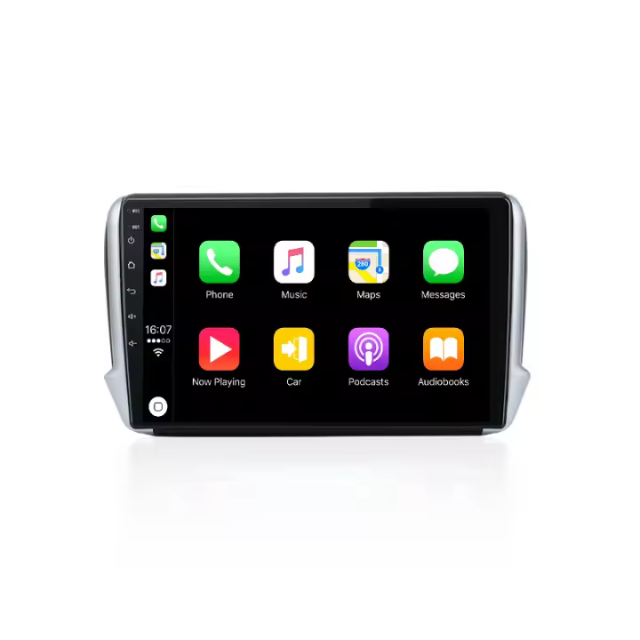 AWESAFE inalámbrico CarPlay Android Auto Radio para Peugeot 2008 208 2012 2013 2014 2015 2016 2017 2018 coche reproductor multimedia GPS 2 din autoradio volante controles RDS Bluetooth - 1