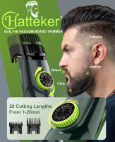 Hatteker Trimmer De Barba Para Hombres Recargable Con Aspiradora Integrada Corte Eléctrico Para Pestañas Y Facies IPX6 Lavable Kit De Aseo - details 9