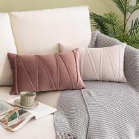 Fundas De Cojines Lumbar 2PCS 12x20 Pulgadas Estilo Farmhouse De Terciopelo Negro Rojo Verde Rosa Fundas De Cojines De Masaje Para Cama - details 8