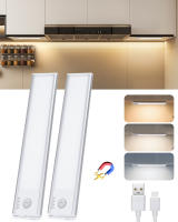 Aigostar luz led armario con sensor de movimiento y batería recargable, led cocina bajo mueble 1100mAh, brillo y color ajustables, con cable USB C, luz led adhesiva y magnética - details 6