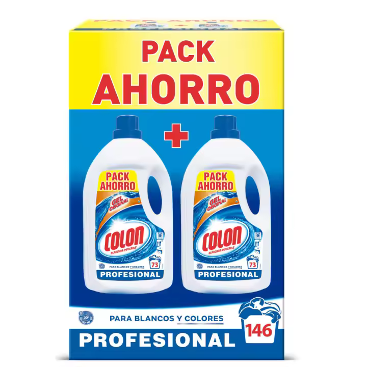 Colon - Detergente Original Profesional para la Lavadora, Gel Líquido, 146 Lavados, Poder Anti Manchas, Luminosidad Extra - 1