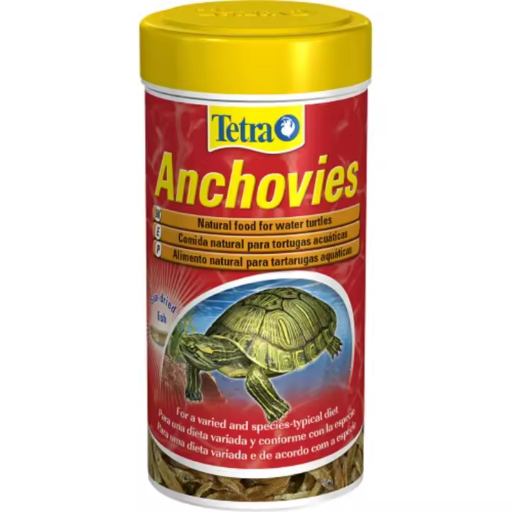 TETRA ANCHOVIES, Alimento natural para Tortugas de Agua, 1 Litro - 1