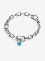 Pandora - Charm Colgante mini De Corazón color Turquesa-Plata de Lei - details 0