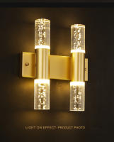 Lámparas De Pared Modernas De Cristal De Burbuja LED Para Baño Dormitorio Sala De Estar Iluminación Interior Decorativa Dorado/Plateado - details 9