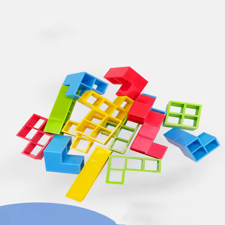 Juego De Construcción 3D Tetra Tower Torre De Equilibrio Bloques De Construcción Tablero Juego Familiar Para Niños Y Adultos Juego De Equipo Para Fiestas - 1