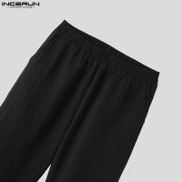 Conjunto De Moda Casual Para Hombre INCERUN Venta Caliente Camisas Y Pantalones Estilo Rayado 2 Piezas Tallas S-5XL 2023 - details 14