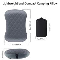 Almohada De Viaje Inflable Ultraligera Para Camping Con Cubierta Lavable Suave Soporte Ergonómico Para Cuello Y Lumbar - details 1