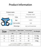 Harnés De Vests Para Perros Estilo Chaleco Collar De Tela Malla Transpirable Reflectante Para Paseos Con Línea De Ancoraje Apto Para Bulldog Y Otros Cachorros - details 1