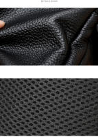 Bolsa De Pecho Para Hombre 100% Cuero Genuino Bolsa De Hombro Mensajero Casual Bandolera Estilo Fashion Bolsa De Mano Pura - details 1