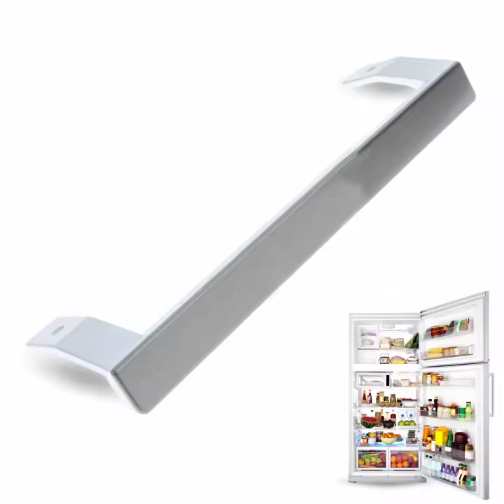 CHEFZOCO Tirador de puerta para nevera y congelador, Mango frigorífico, Distancia entre tornillos de 29.5 cm, Longitud del tirador de 32.5 cm, Compatible con Beko, Código original 5907610100 - 1
