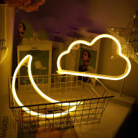 Lámpara De Neón Estrella Nube Luna Luz Nocturna LED USB Para Decoración De Hogar Boda Bar Negocios Fiesta Navidad Regalos - details 1