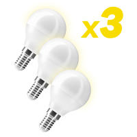 Pack de 3 bombillas led 6W blanco neutro 4200K G45 rosca fina E14 | Lámpara no regulable luz neutra | Suministros Castro - details 0