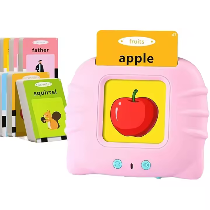 Tarjetas parlantes para niños de 1 a 6 años, juguetes educativos en inglés británico, regalos de cumpleaños para niños, color rosa - 1