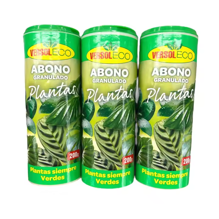 Fertilizante Abono Granulado para PLANTAS de Hojas Verdes, 200g cada botella, fertilizantes para plantas, jardin plantas siempre verdes - 1