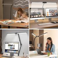 Lámpara De Escritorio LED Ajustable Doble Cabeza Para Monitor De Computadora Luz De Lectura Para Oficina Y Estudio Con Iluminación Plegable Moderna - details 13