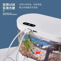 Acuario De Mesa Mini USB Con Bomba De Agua LED Y Filtro Autocirculación Y Tanque Para Golondrinas Material Plástico - details 4