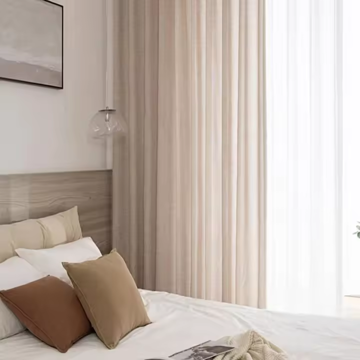 Estilo japonés espesado algodón y lino semi sombreado cortinas para dormitorios, salas de estar, y cortinas - 1
