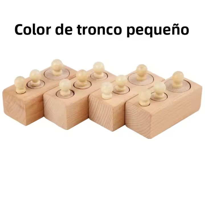 Juguetes De Desarrollo Intelectual Temprano Para Bebés Montessori Cilindro Con Agujeros Bloques Sensoriales De Color Para Cognición Edad Recomendada De 7 a 36 Meses - 1
