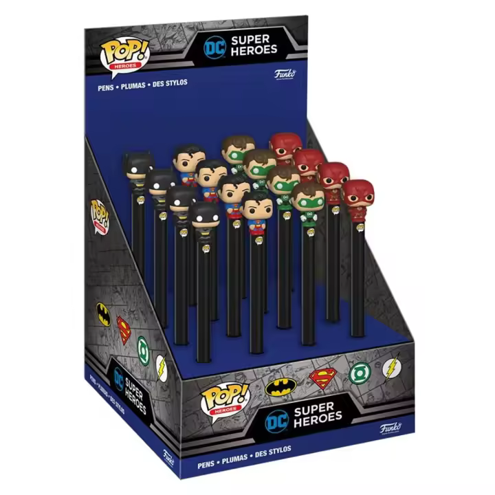 Funko pop pen topper boligrafo dc comics 1 unidad aleatoria batman superman linterna verde flash 48657 - 1