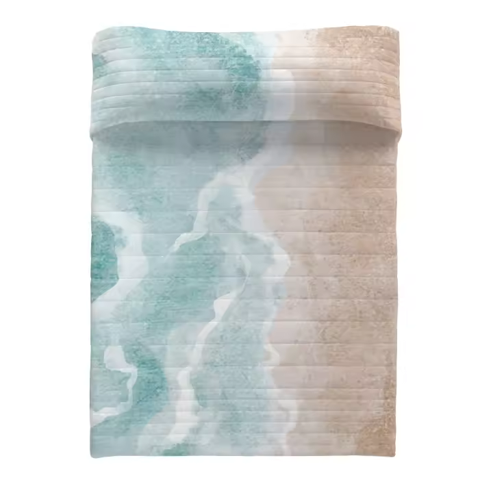 COLCHA BOUTI 100% ALGODÓN SEA SALT ICEHOME FABRICADO EN ESPAÑA - 1