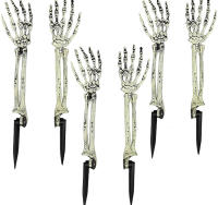 Cabeza De Esqueleto Calavera Realista Para Decoración De Jardín Casa Y Calle En Halloween Accesorios De Fiesta Y Horror Props De Mano Y Brazos De Hombre - details 4