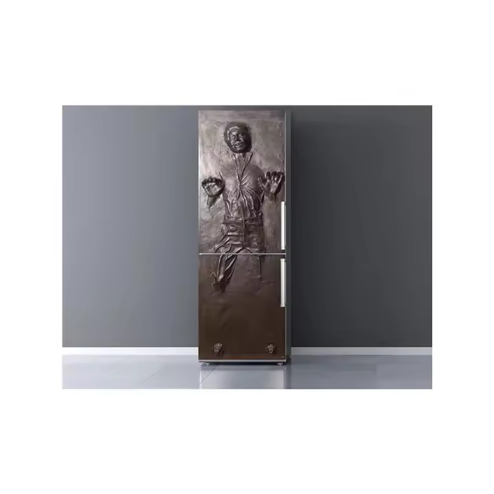 Oedim Vinilo Frigorífico Han Solo en Carbonita, Vinilo adhesivo, 185x60cm | Adhesivo Resistente y de Fácil Aplicación | Pegatinas de Nevera Económicas y Elegantes | Vinilo Nevera - 1