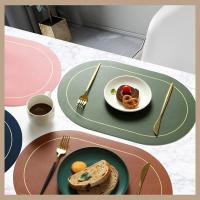 Juego De Tapetes Para Mesa De Cuero Lavables Y Resistente Al Calor Antideslizante Impermeable Para Comedor Tamaños 45x30CM Colores Variados - details 10