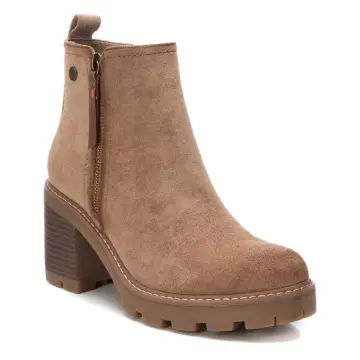 Botas Altas De Mujer Con Tacón Cuadrado De 6,5 Cm Y Plataforma De 2 Cm - Piel Vegana, Hebilla Decorativa Y Cremallera Interior